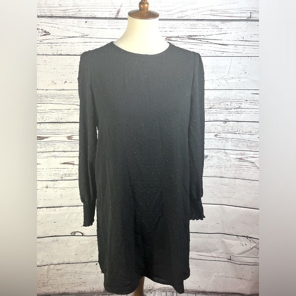 Women’s Black Long Sleeve Midi Dress